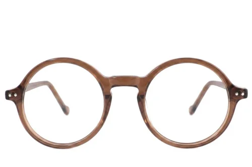 Lunettes rondes en acétate brun #BS2012-2514