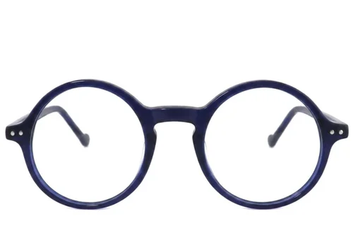 Lunettes rondes en acétate bleu #BS2012-2515
