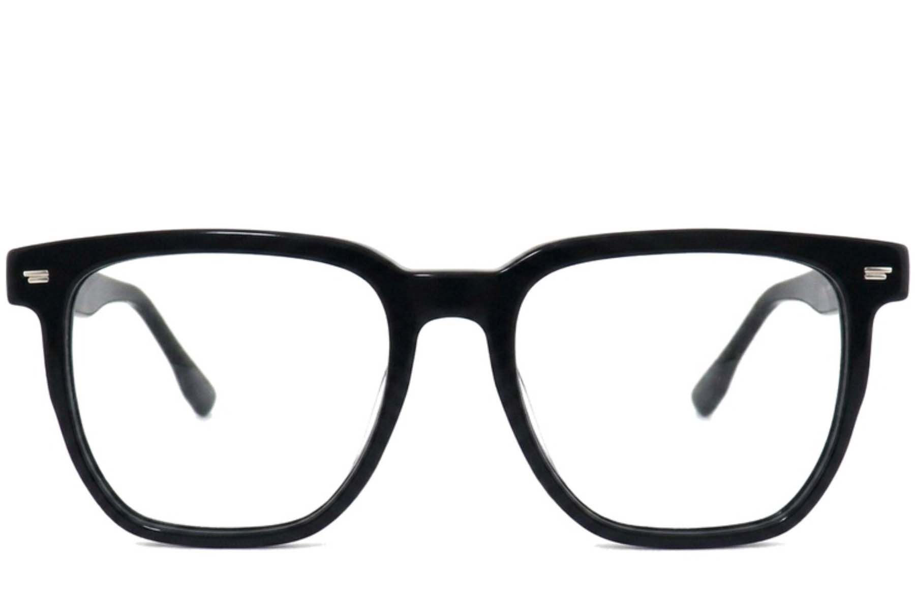 Rectangular Black Acetate Glasses #BS2012-2521