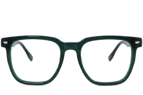Verres rectangulaires en acétate vert #BS2012-2524