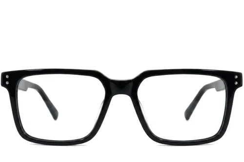 Lunettes rectangulaires en acétate noir #BS2012-2535