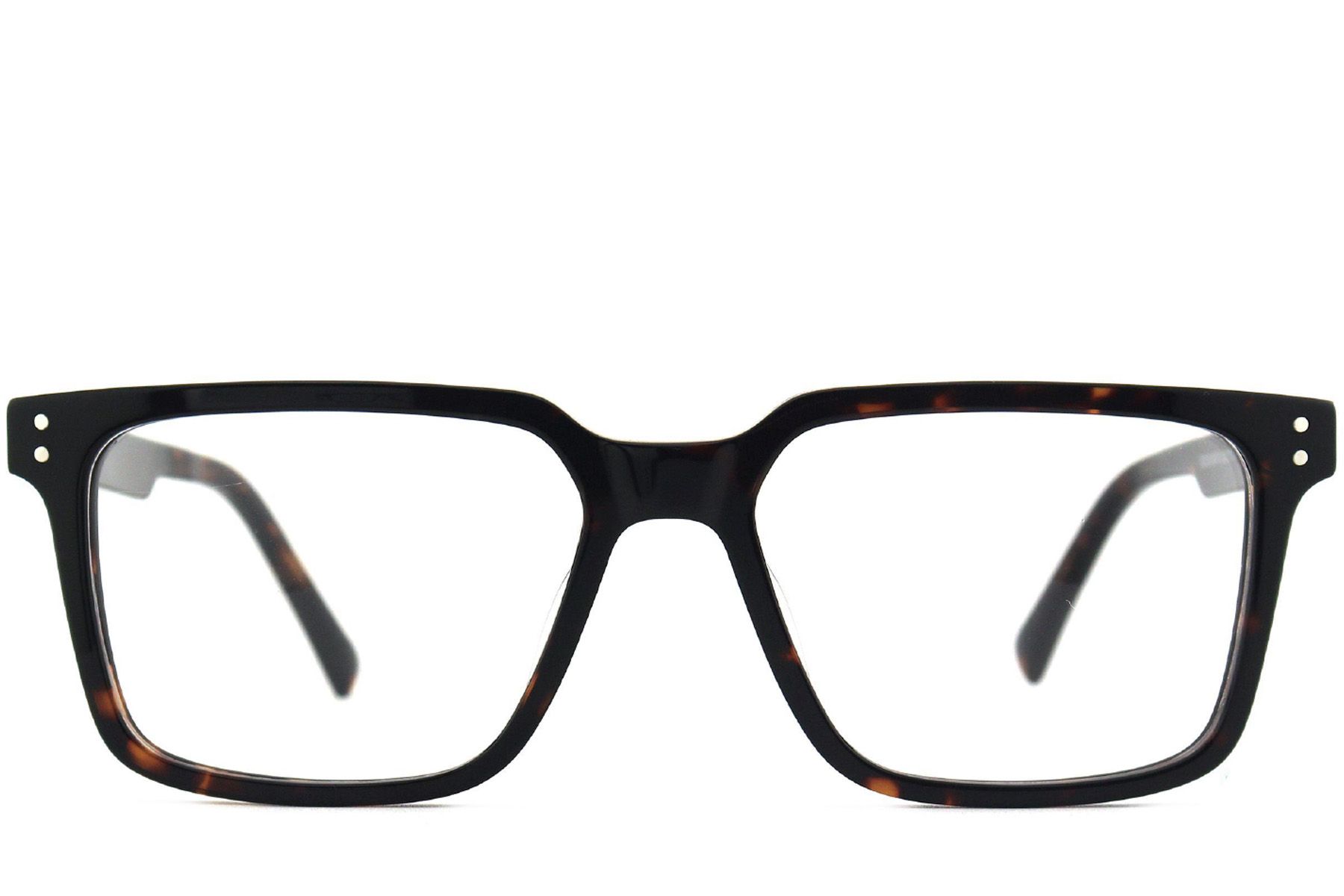 Rectangular Tortoiseshell Acetate Glasses #BS2012-2539