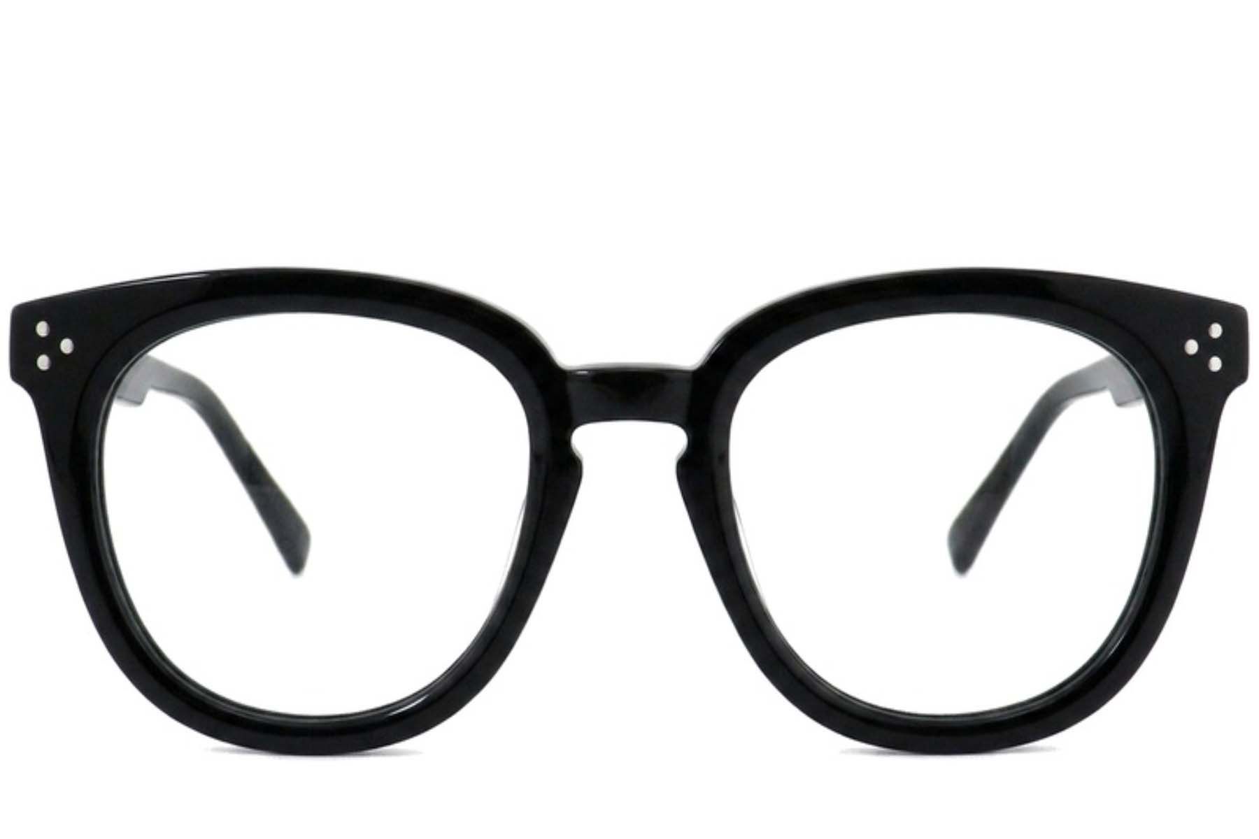 Oval Black Acetate Glasses #BS2012-2540