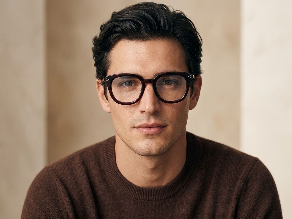 Oval Red Acetate Glasses #BS2012-2542
