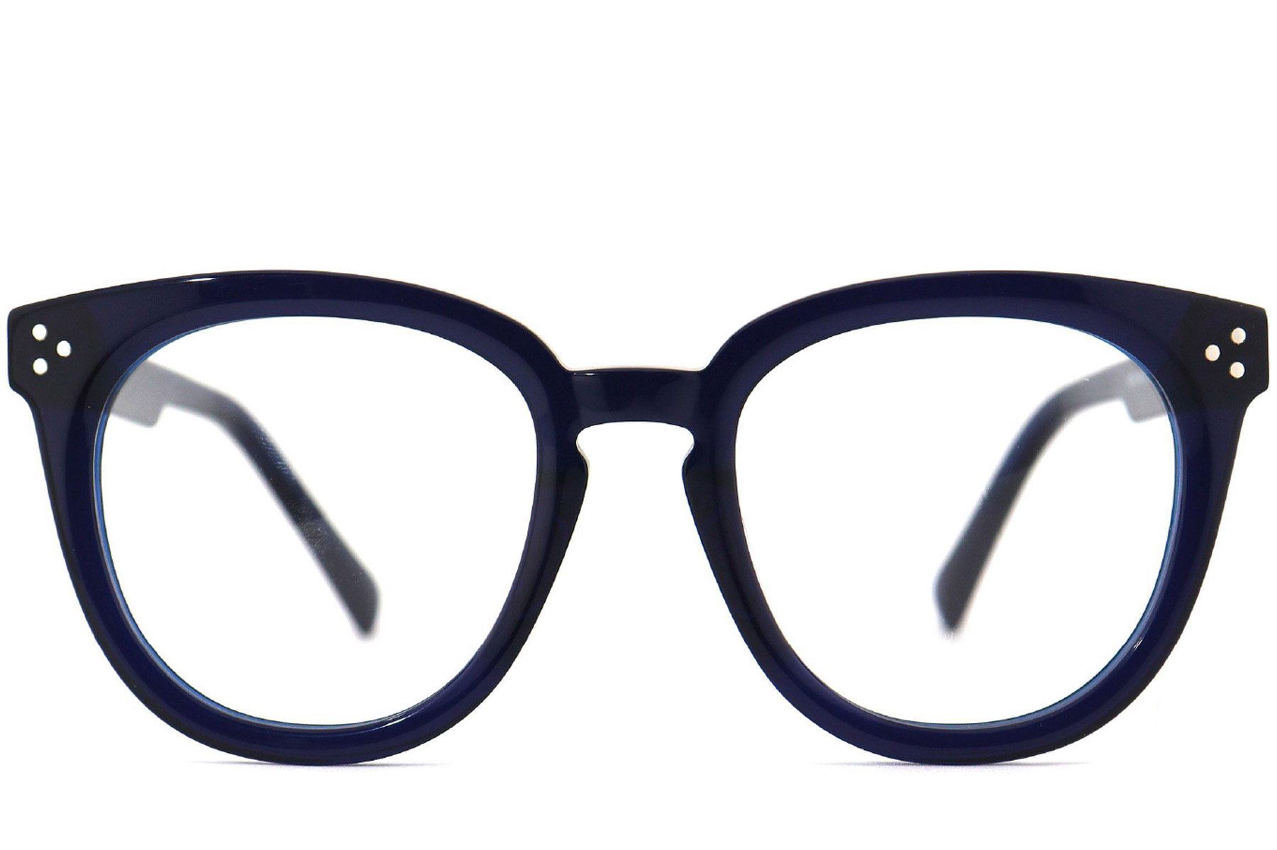 Oval Blue Acetate Glasses #BS2012-2544