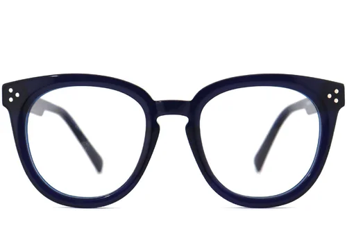 Oval Blue Acetate Glasses #BS2012-2544
