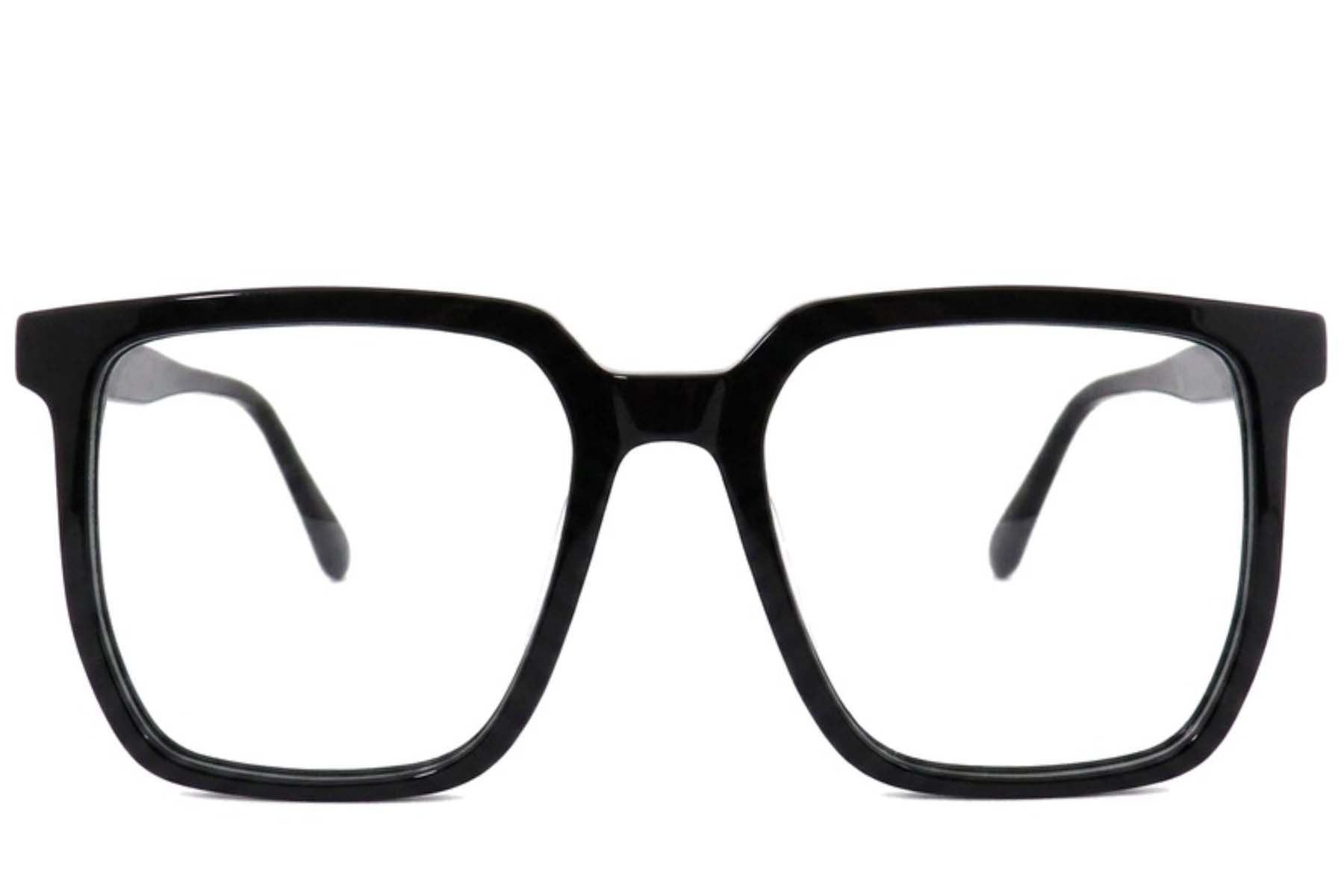 Vasos rectangulares de acetato negro #BS2012-2550