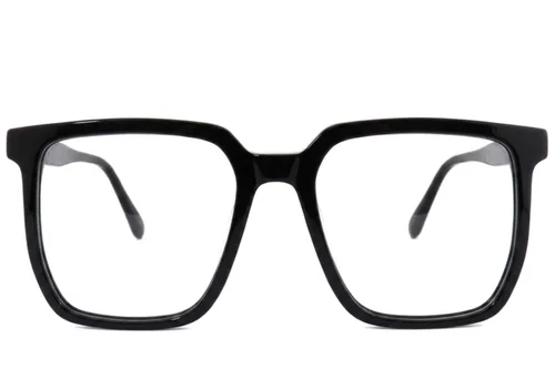 Lunettes rectangulaires en acétate noir #BS2012-2550