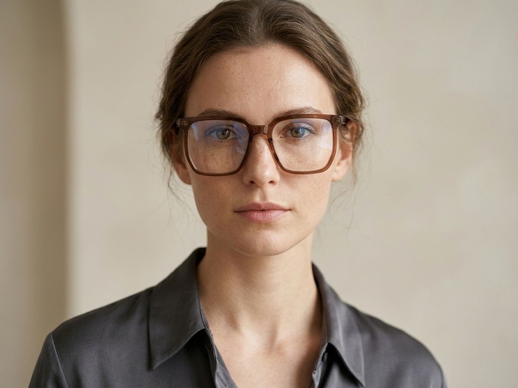 Bicchieri rettangolari in acetato marrone #BS2012-2553