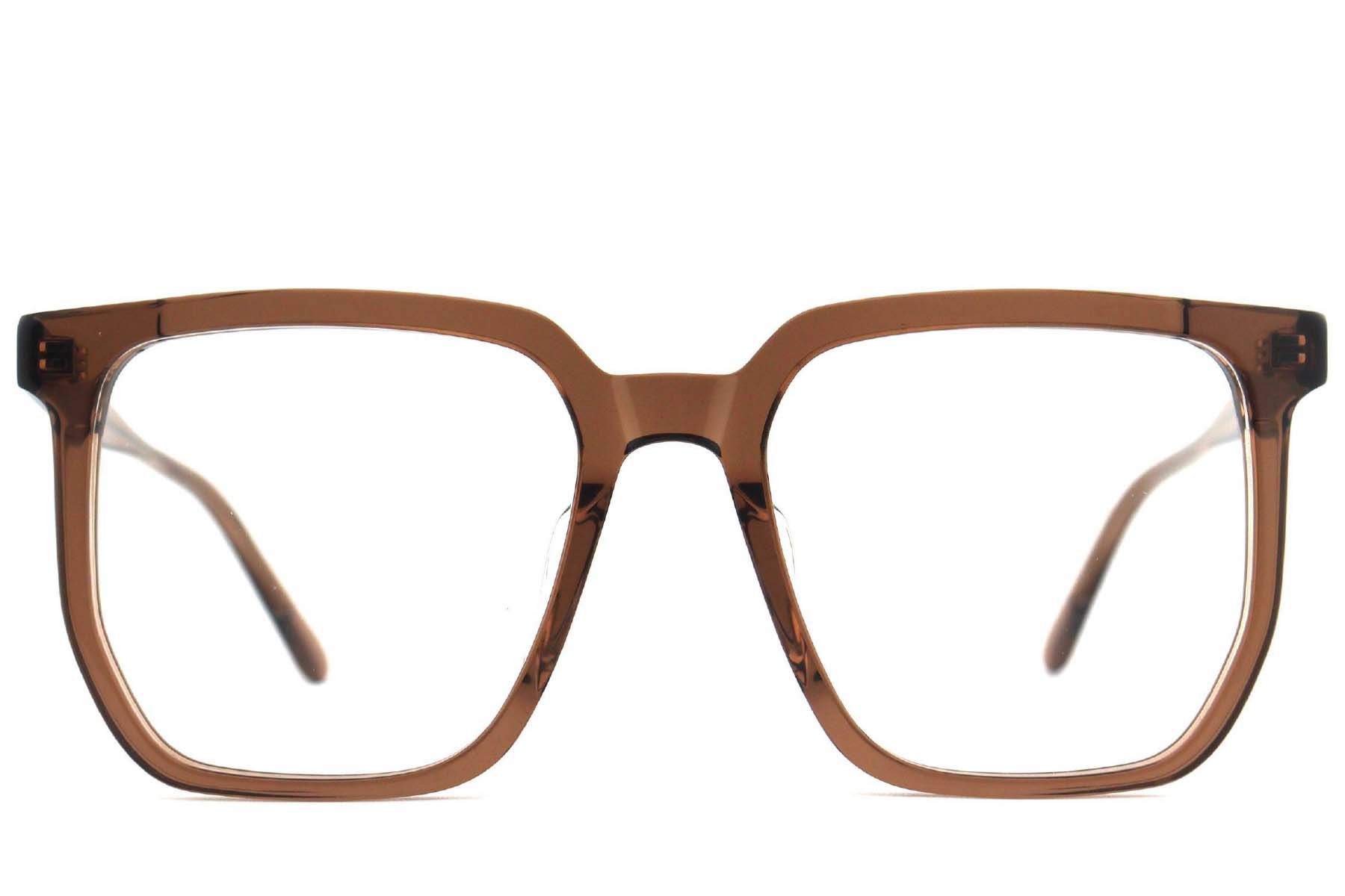 Bicchieri rettangolari in acetato marrone #BS2012-2553