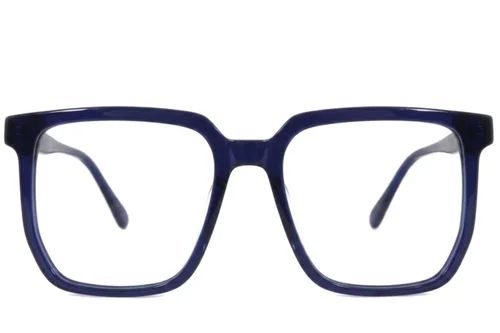 Lunettes rectangulaires en acétate bleu #BS2012-2554