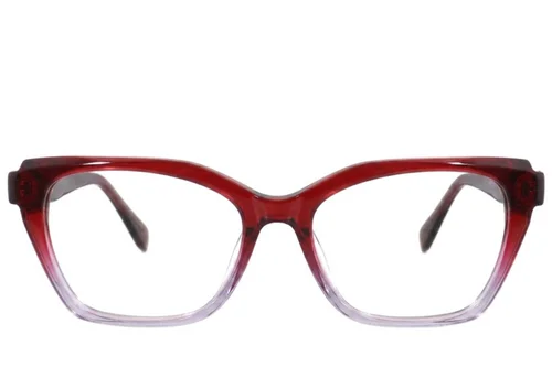 Lunettes papillon en acétate rouge #BS2012-2558