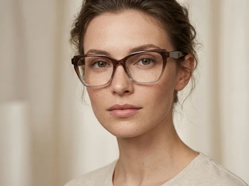 Lunettes papillon en acétate brun #BS2012-2559