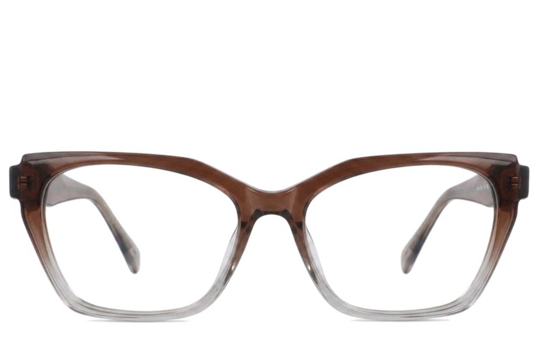 Occhiali in acetato marrone farfalla #BS2012-2559