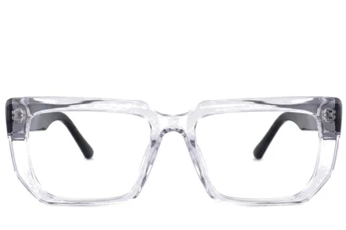 Verres rectangulaires en acétate transparent #BS2012-2563