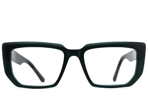 Verres rectangulaires en acétate vert #BS2012-2564