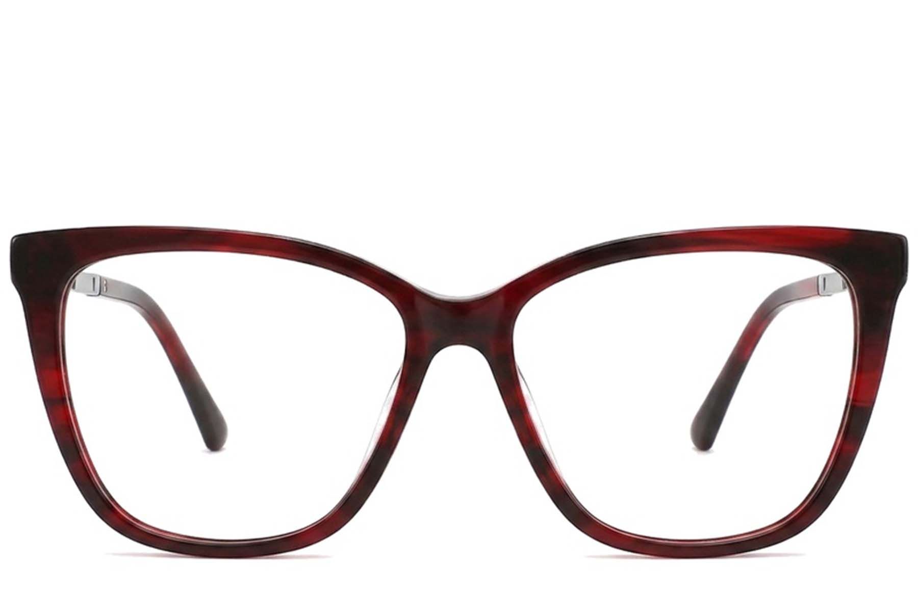 Occhiali in acetato rosso farfalla #BS2012-2565