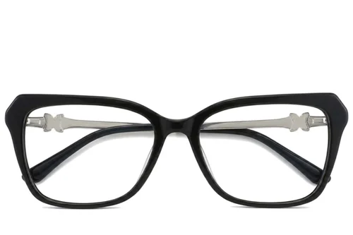 Lunettes rectangulaires en acétate noir #BS2012-2567
