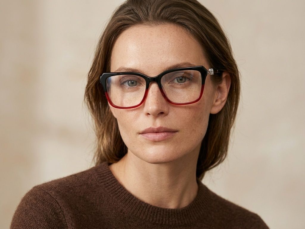 Bicchieri rettangolari in acetato rosso #BS2012-2568
