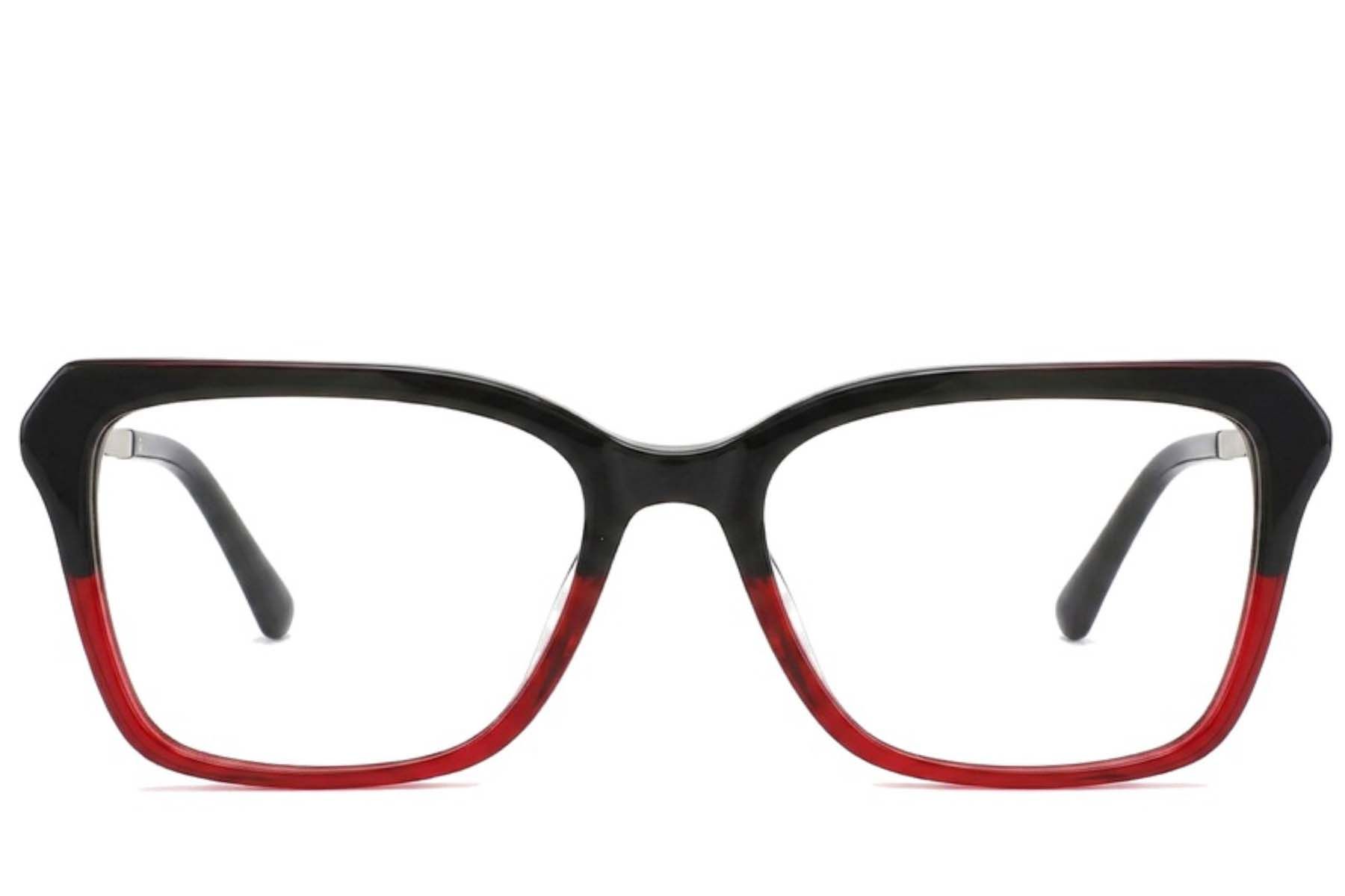 Bicchieri rettangolari in acetato rosso #BS2012-2568