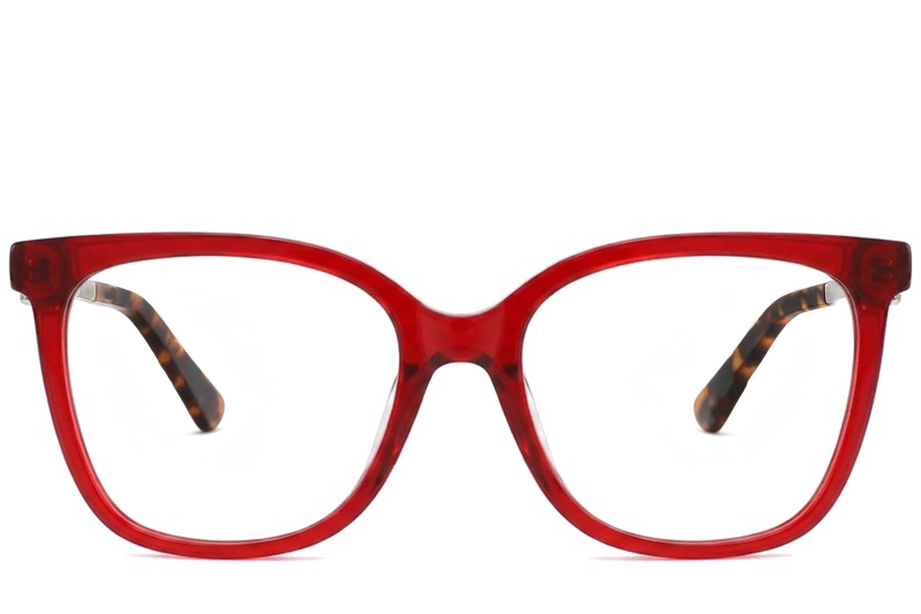 Occhiali in acetato rosso farfalla #BS2012-2571