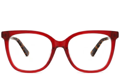 Lunettes papillon en acétate rouge #BS2012-2571