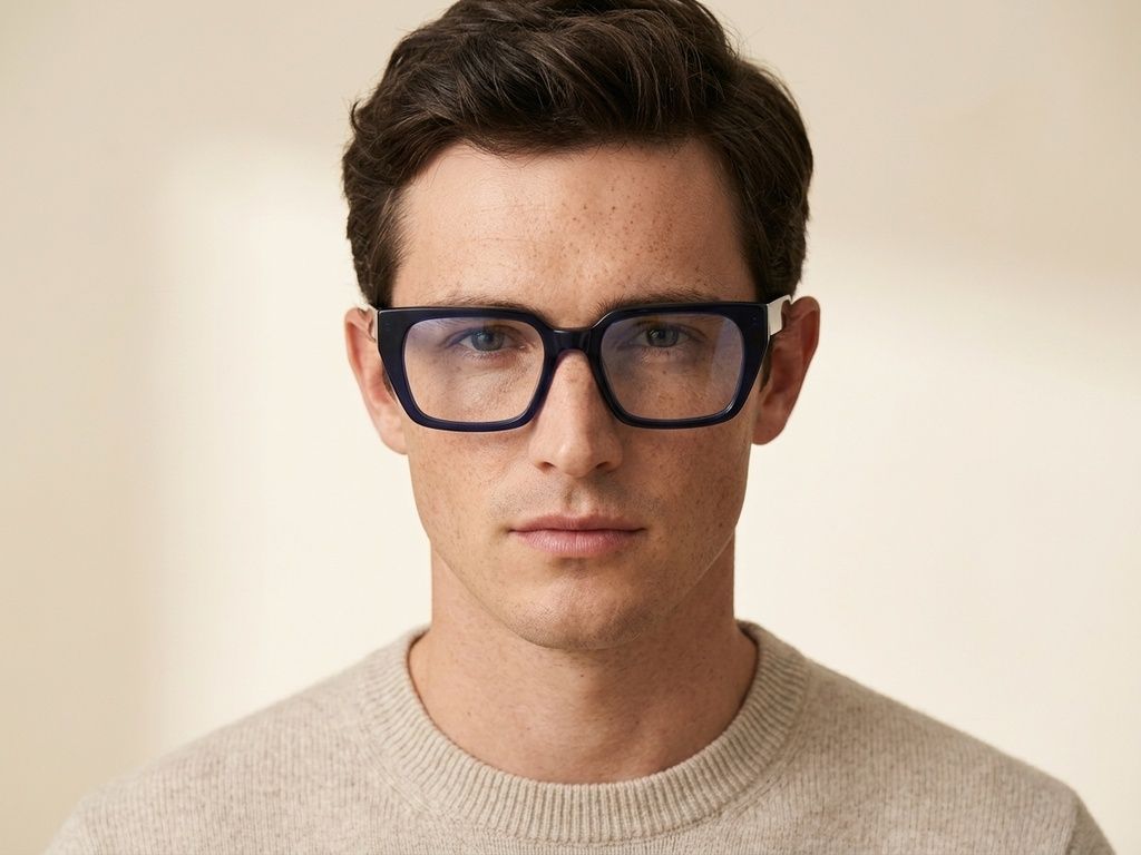 Bicchieri rettangolari in acetato blu #BS2012-2575