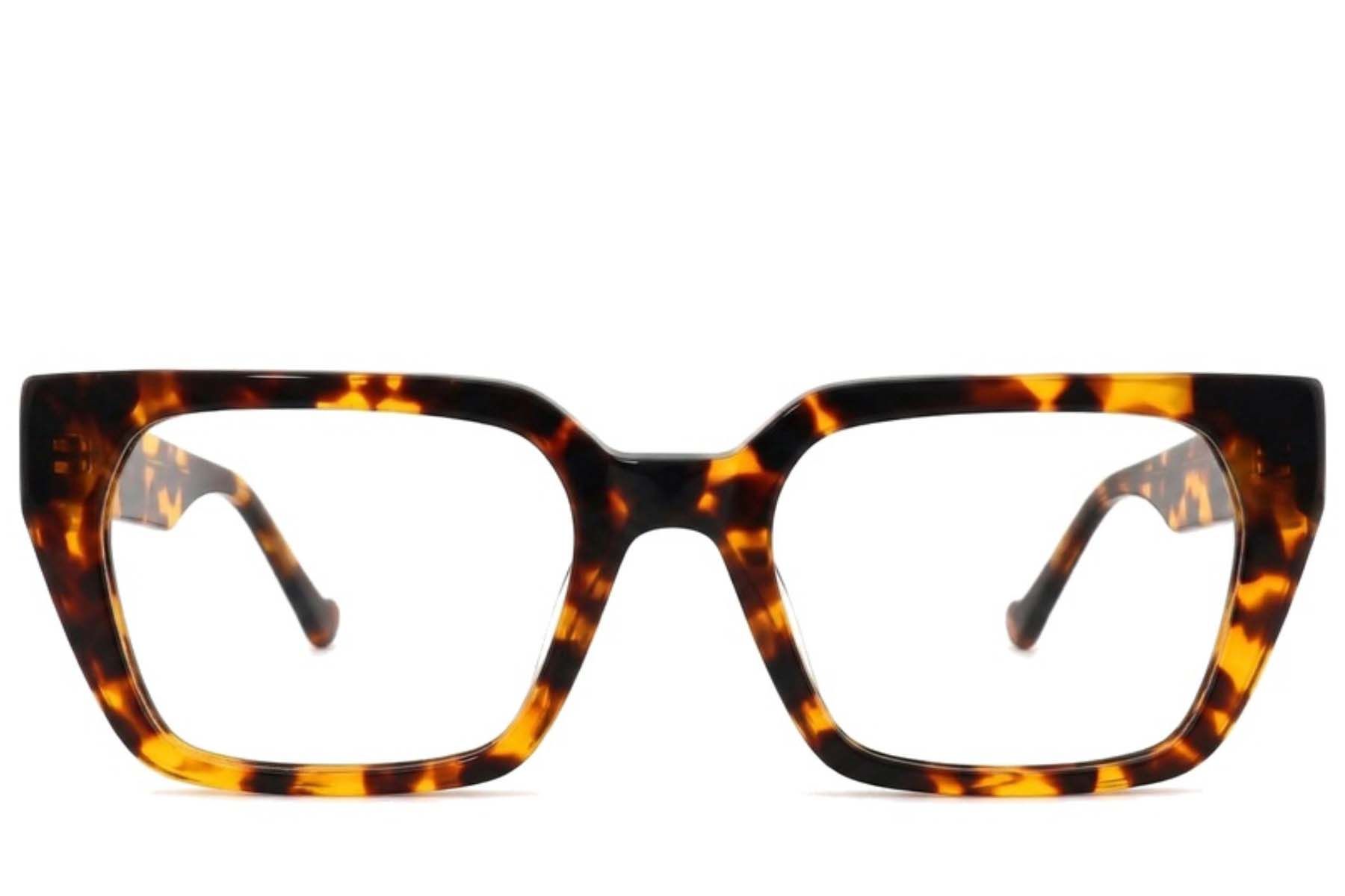 Rectangular Tortoiseshell Acetate Glasses #BS2012-2577