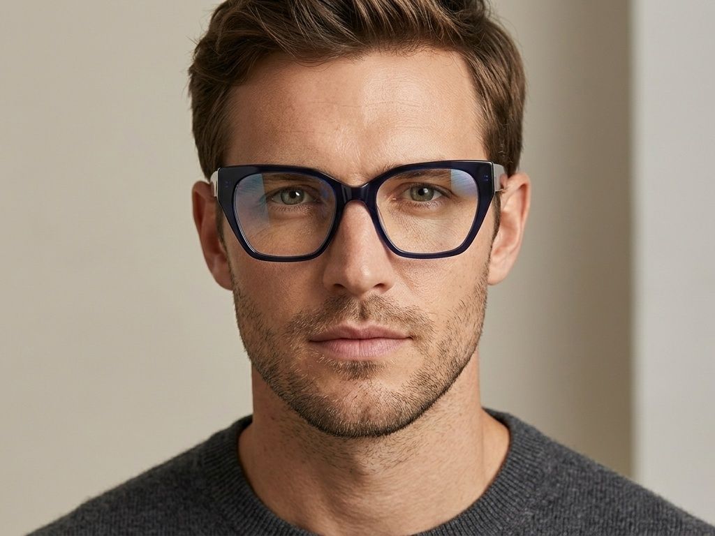 Occhiali in acetato blu farfalla #BS2012-2585