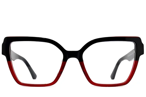 Lunettes papillon en acétate rouge #BS2012-2589