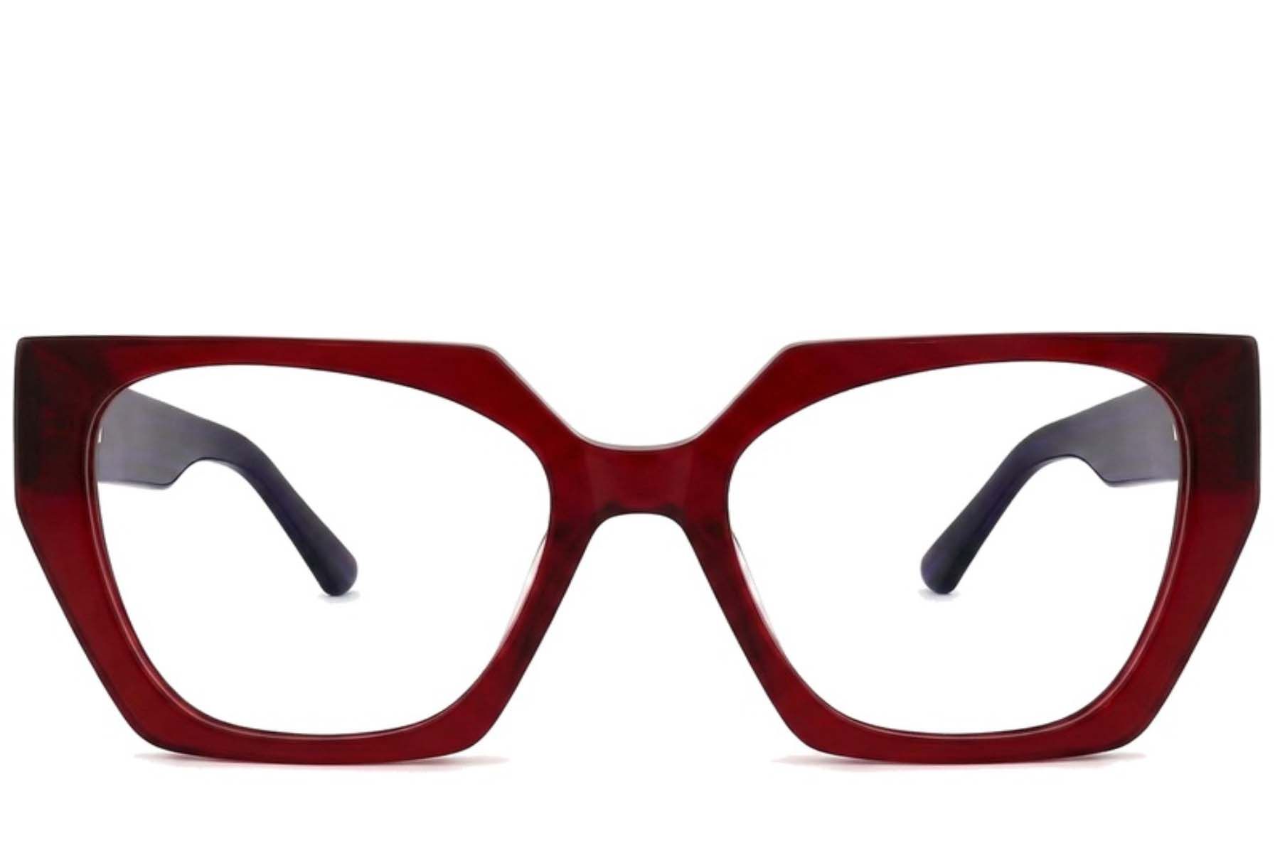 Occhiali in acetato rosso farfalla #BS2012-2594
