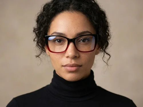 Lunettes papillon en acétate rouge #BS2012-2599