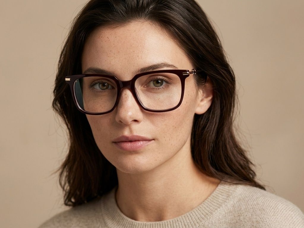 Rectangular Black Acetate Glasses #BS2012-2600