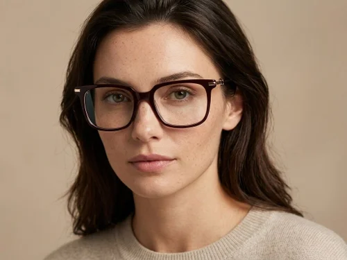 Lunettes rectangulaires en acétate noir #BS2012-2600