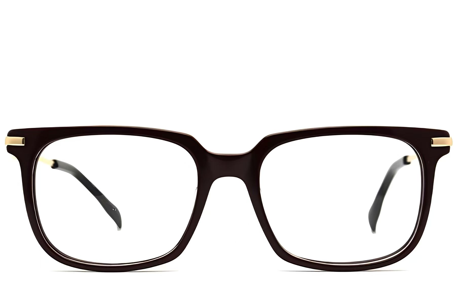 Rectangular Black Acetate Glasses #BS2012-2600