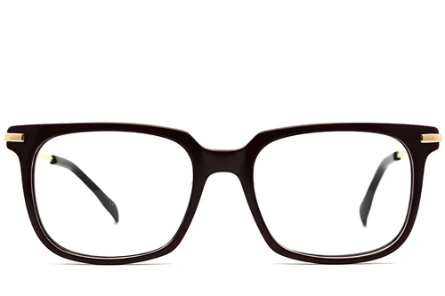 Lunettes rectangulaires en acétate noir #BS2012-2600