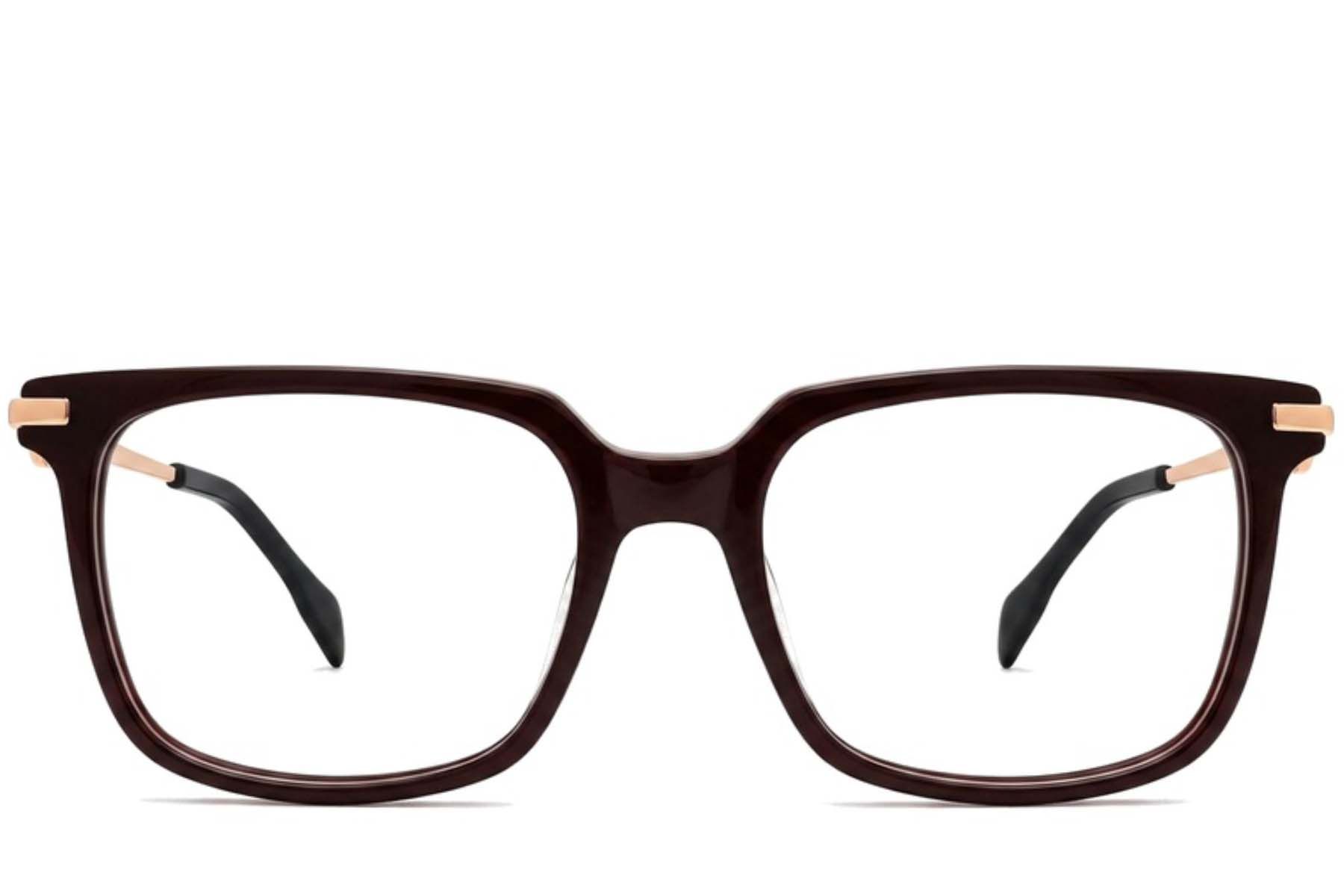 Bicchieri rettangolari in acetato marrone #BS2012-2601