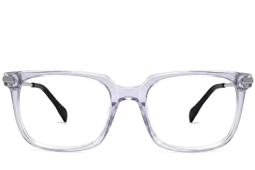 Verres rectangulaires en acétate transparent #BS2012-2603