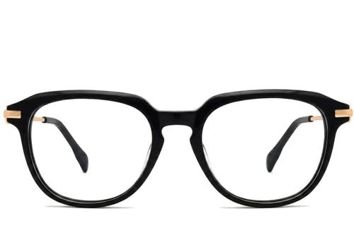 Lunettes ovales en acétate noir #BS2012-2605