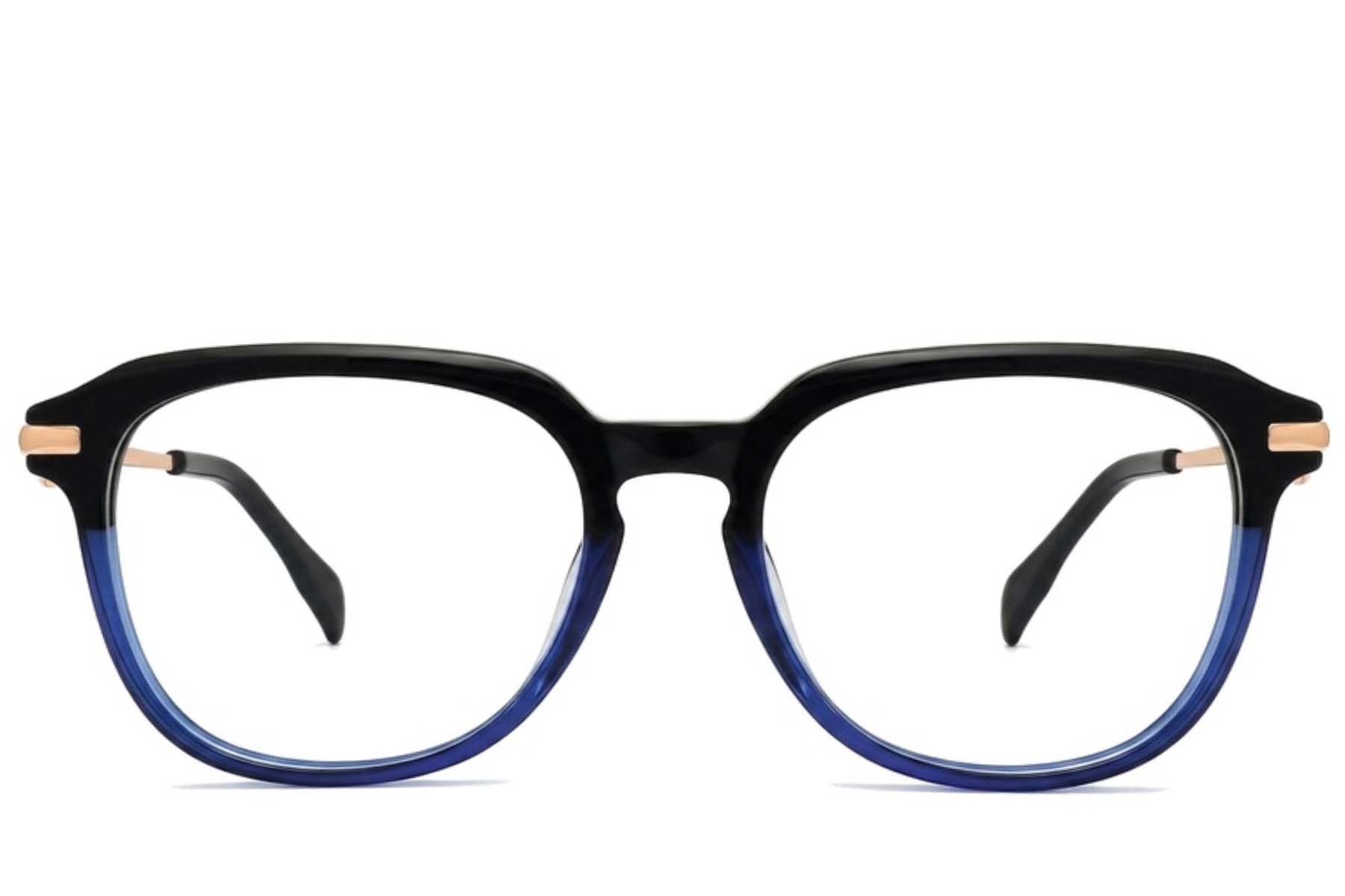 Oval Blue Acetate Glasses #BS2012-2606