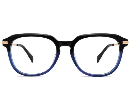 Oval Blue Acetate Glasses #BS2012-2606