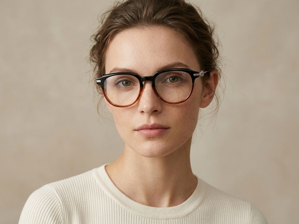 Ovale braune Acetatgläser #BS2012-2607