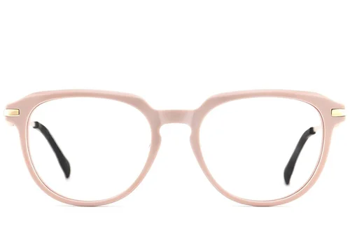 Lunettes ovales en acétate rose #BS2012-2608