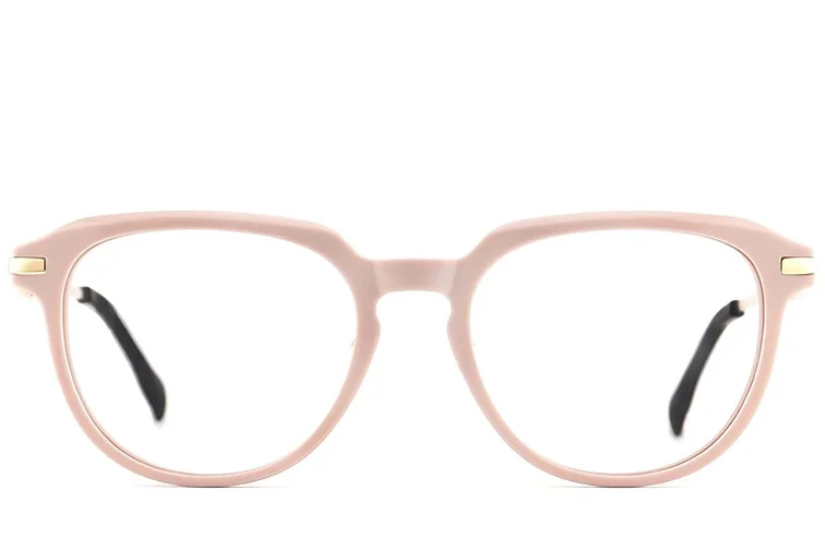 Lunettes ovales en acétate rose #BS2012-2608