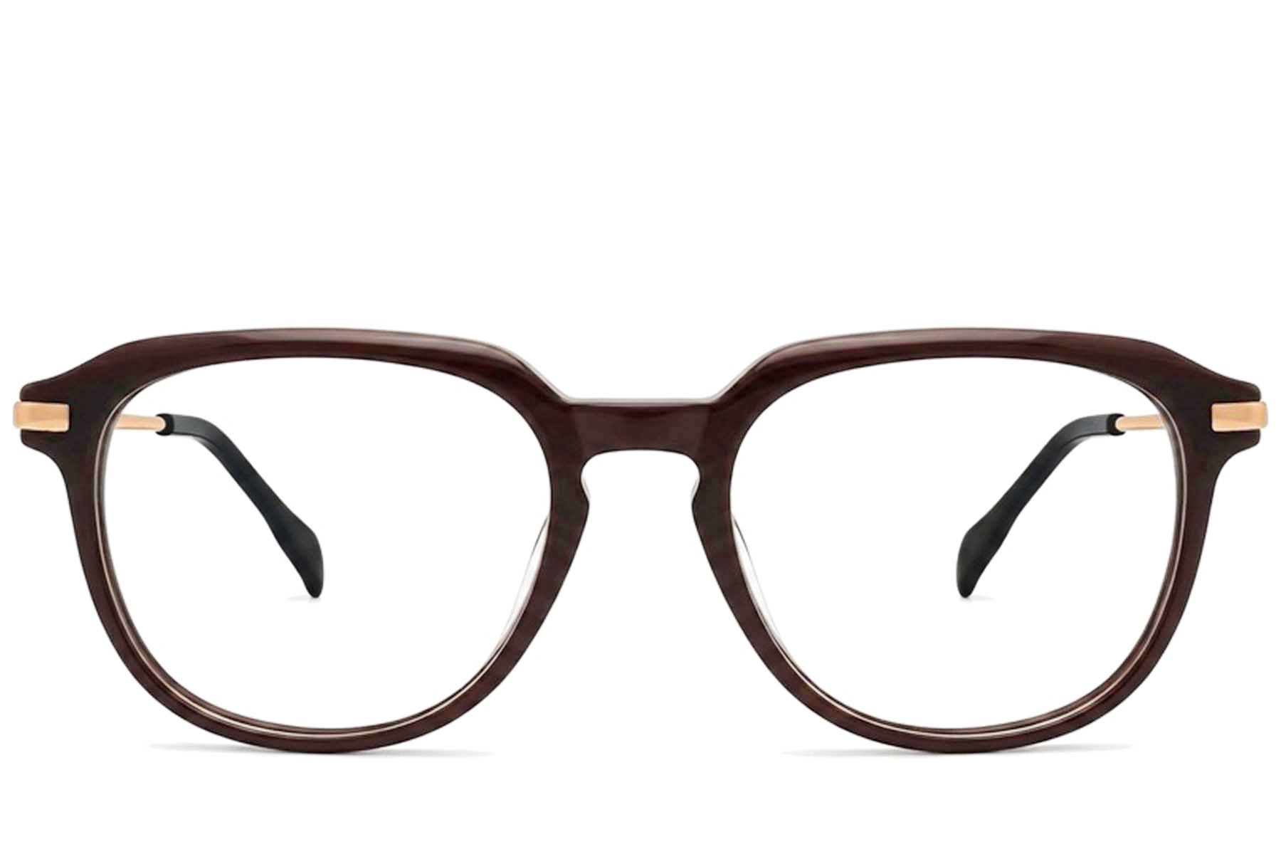 Oval Brown Acetate Glasses #BS2012-2609