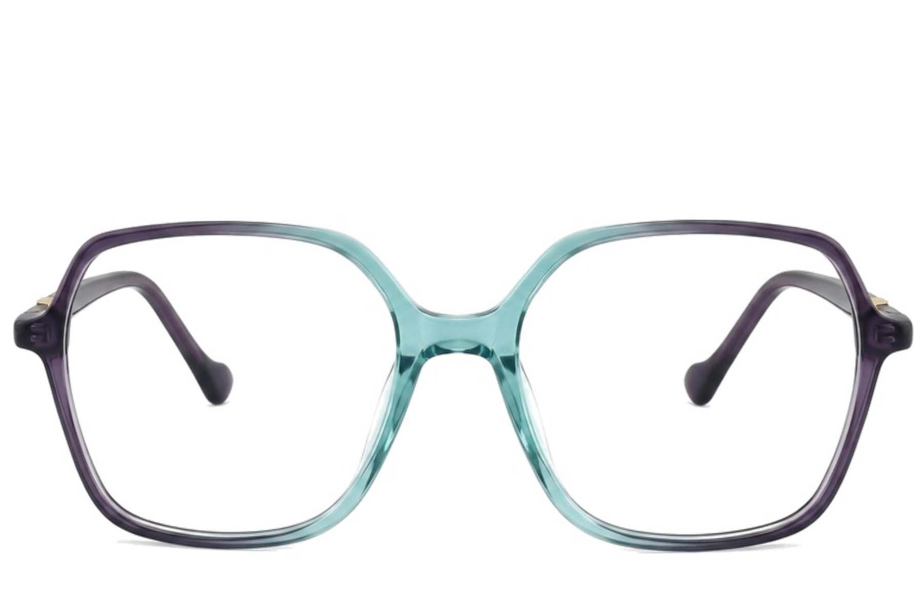 Rectangular Green Acetate Glasses #BS2012-2610