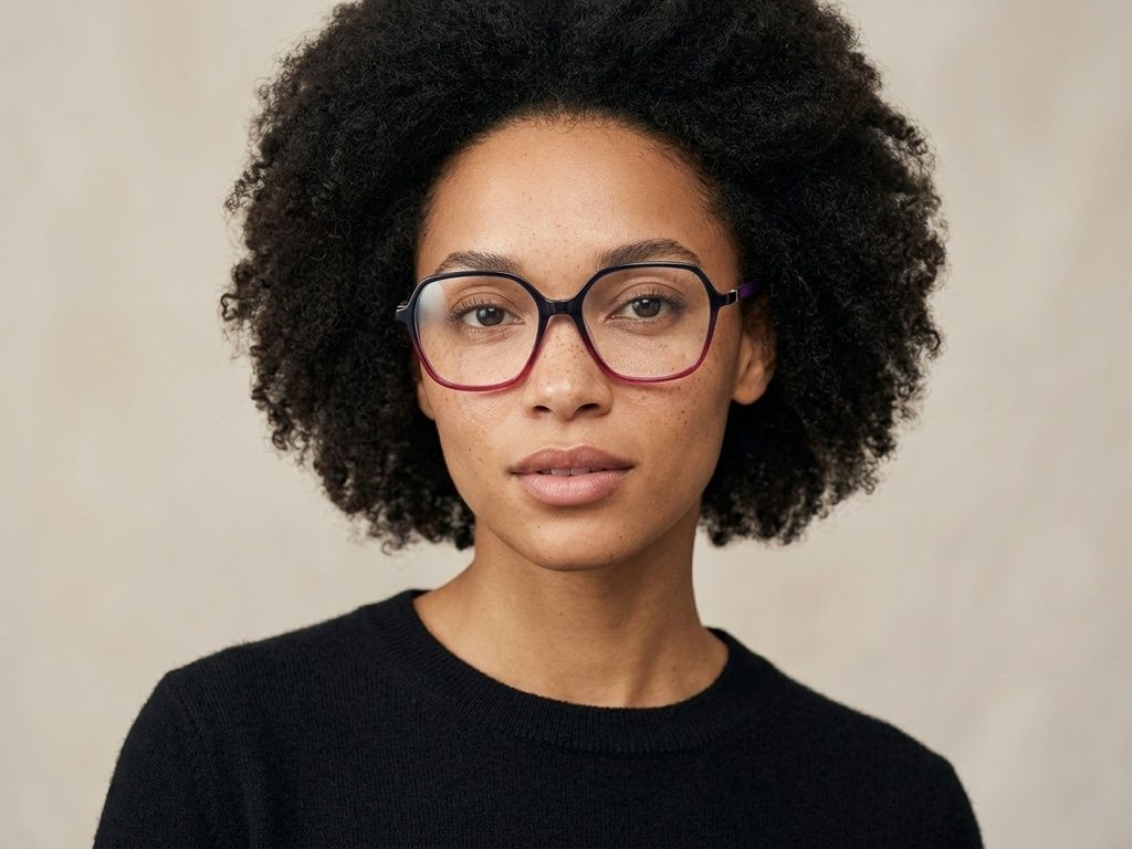 Rectangular Purple Acetate Glasses #BS2012-2611