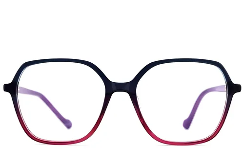 Lunettes rectangulaires en acétate violet #BS2012-2611