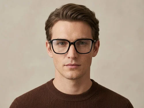Lunettes rectangulaires en acétate noir #BS2012-2622
