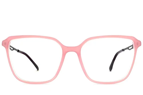 Lunettes rectangulaires en acétate rose #BS2012-2623